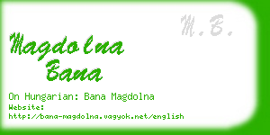 magdolna bana business card